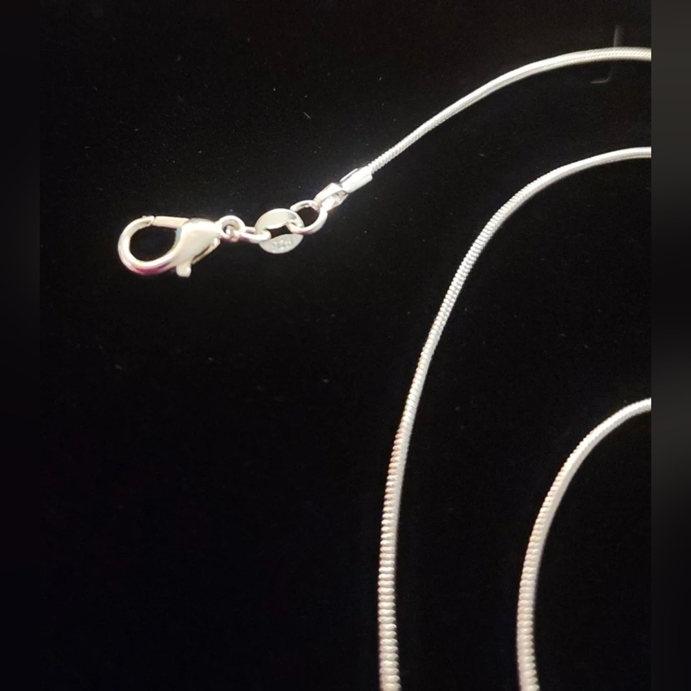 925 Sterling Silver 1.2mm Snake Chain Necklace Lobster Clasp Closure 24" AND 26" - Picture 5 of 6